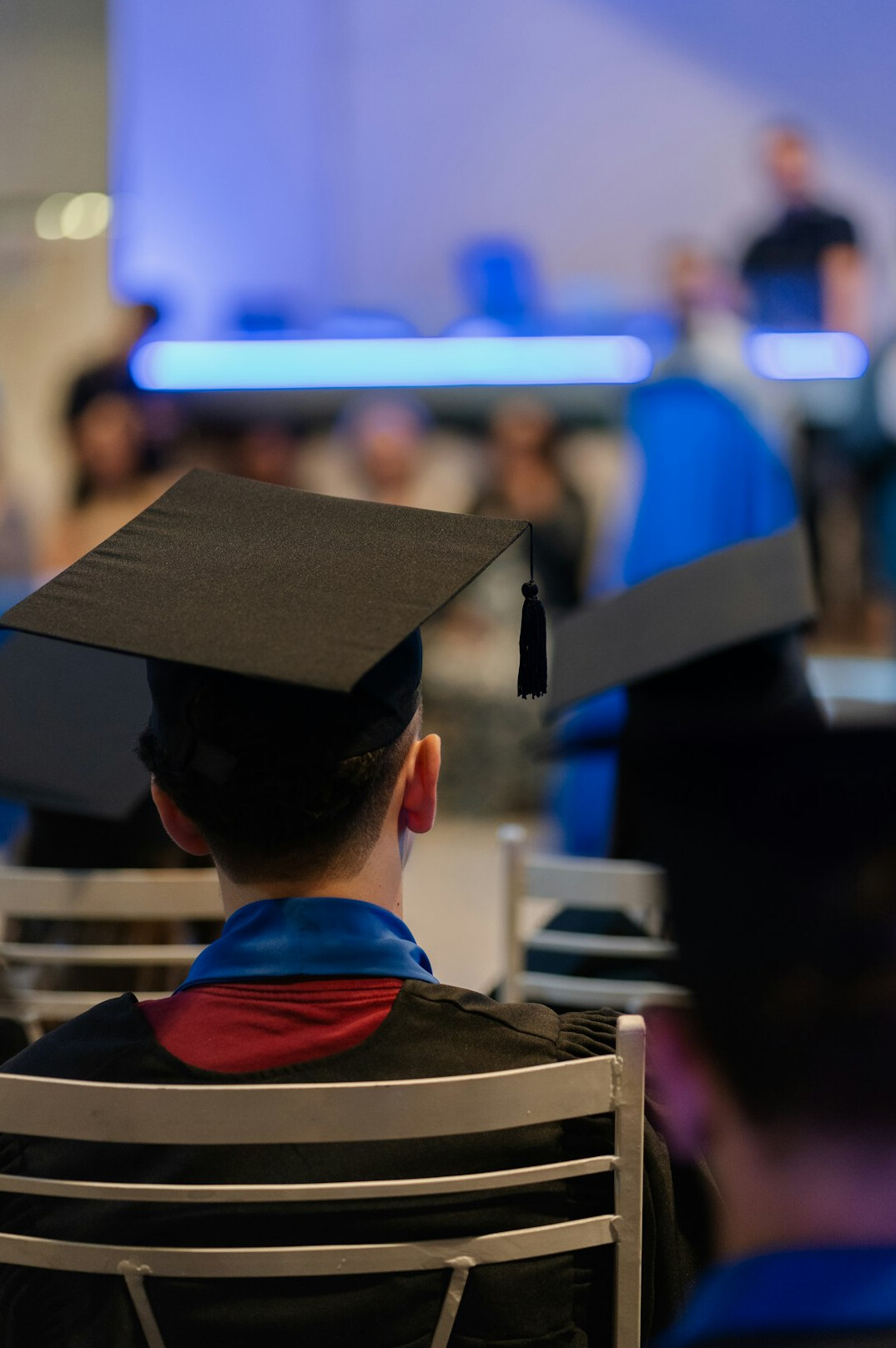 person investing in education